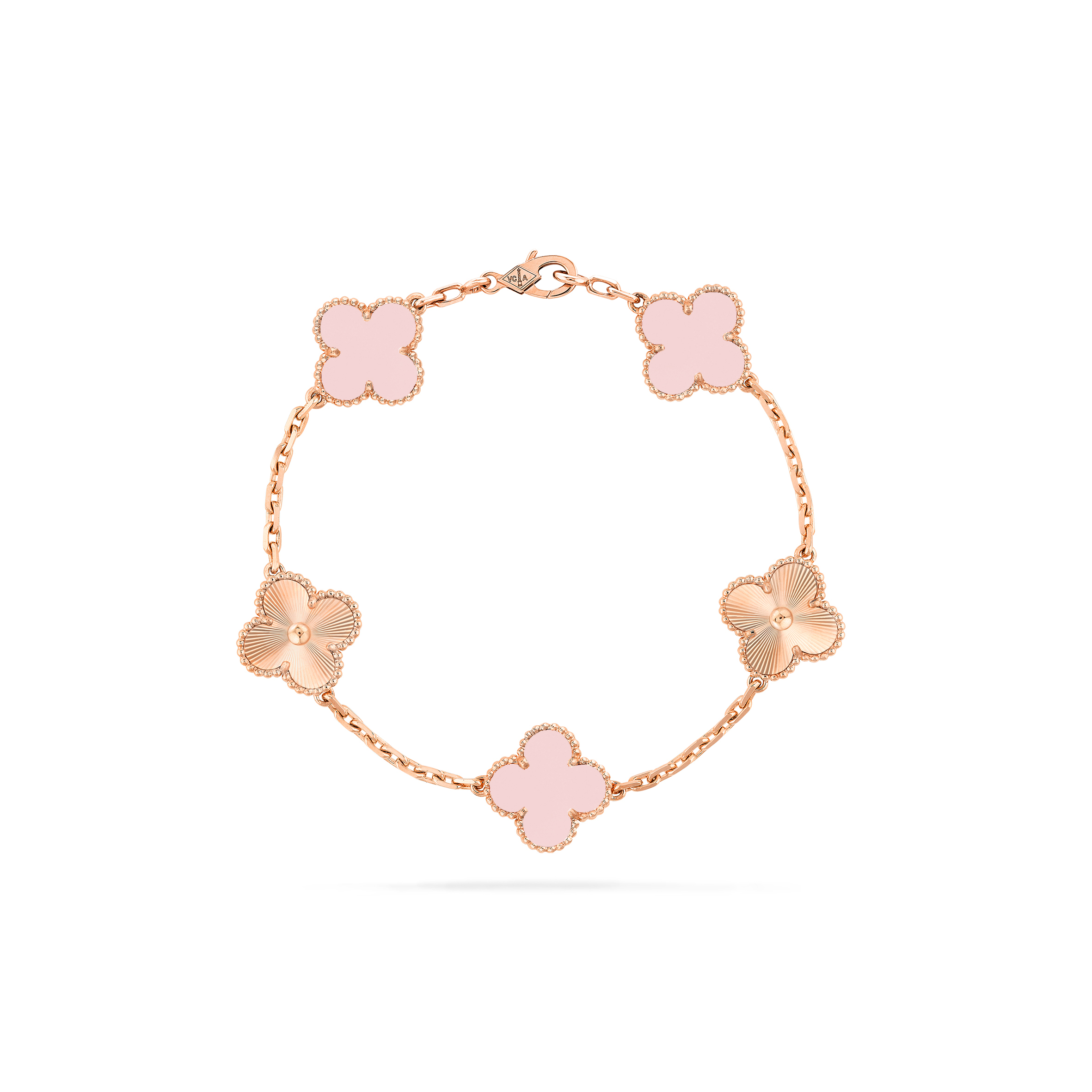 VAN CLEEF ARPELS VINTAGE ALHAMBRA BRACELET ROSE GOLD 610030